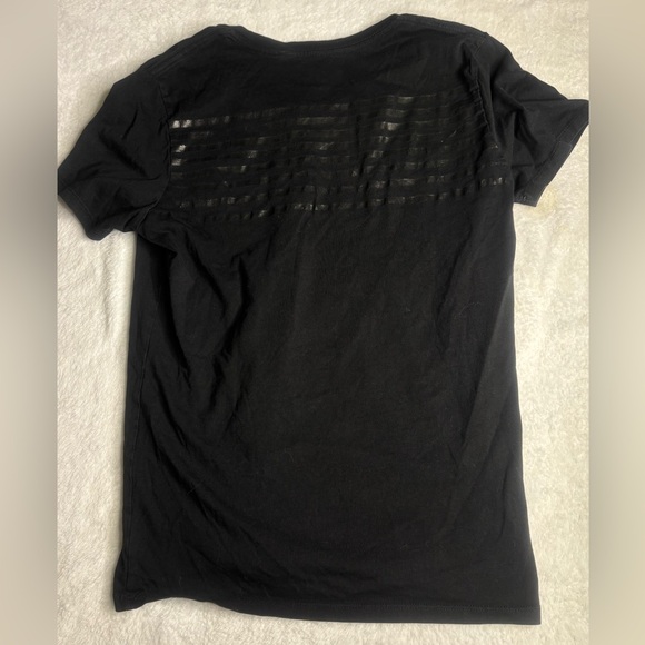 Men's Black V-Neck T-Shirt - Picture 2 of 3